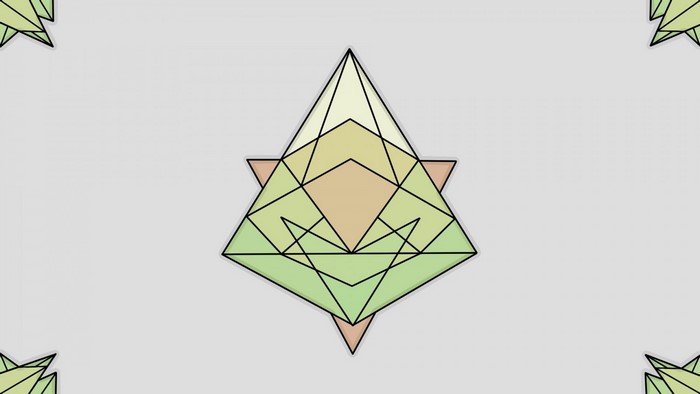 Abstract geometric crystal illustration