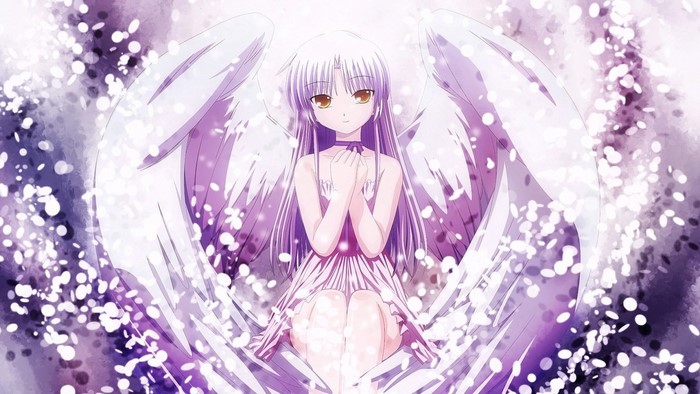 Tachibana Kanade from Angel Beats! with wings