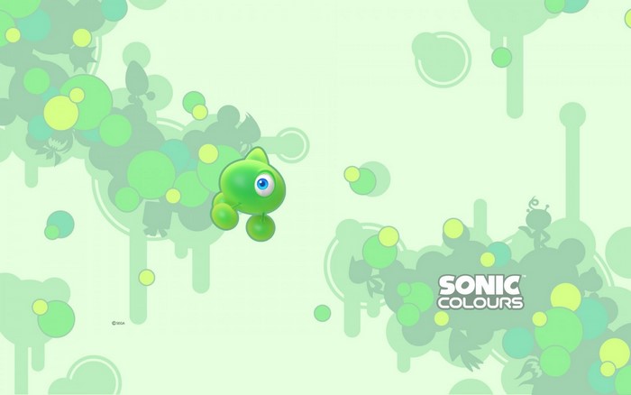 Wisp from Sonic Colors with abstract green design