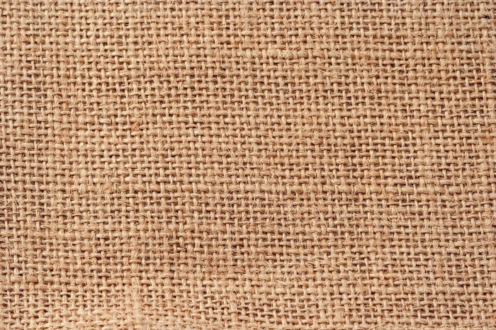 Close-up texture of brown burlap fabric