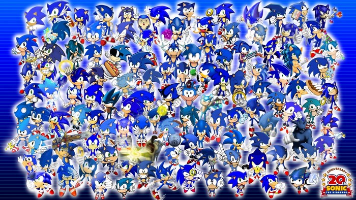 Sonic the Hedgehog characters collage