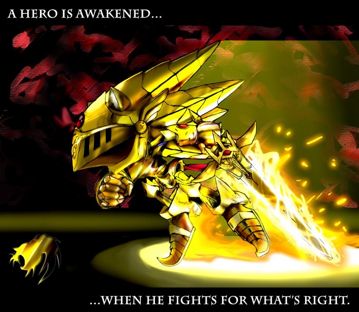 Sonic the Hedgehog Hero in Golden Armor
