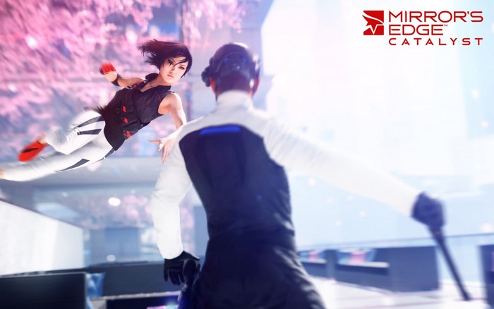 Faith Connors from Mirror's Edge Catalyst fighting