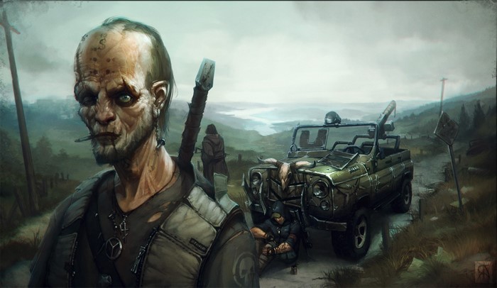 Post-apocalyptic survivors with a vehicle