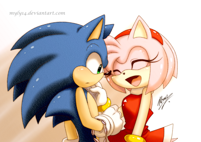 Sonic the Hedgehog and Amy Rose illustration