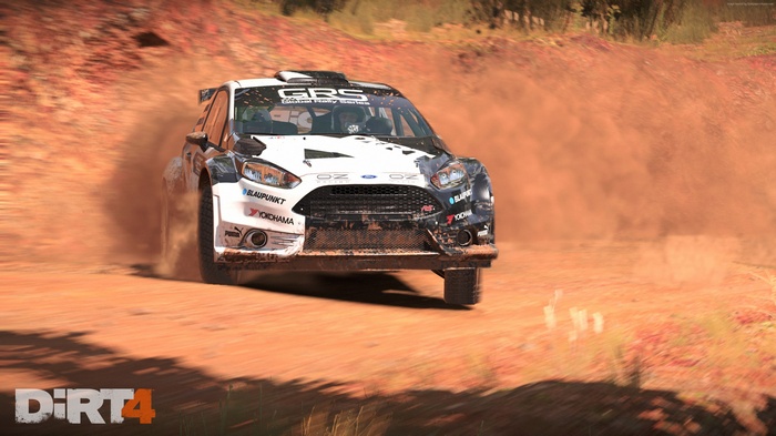 Dirt 4 Rally Car on a Dirt Track