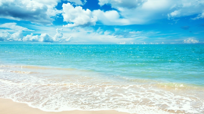 clouds, Ocean, 4k, sky, 5k, 8k, beach, shore
