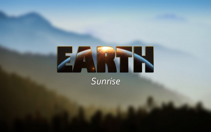 Earth Sunrise Title Card