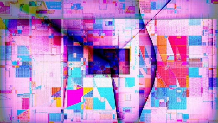Colorful Abstract Geometric Digital Art