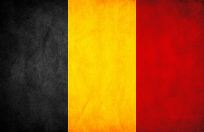Belgium flag with grunge texture