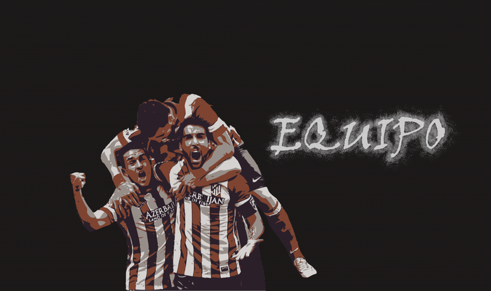 Atletico Madrid players celebrating