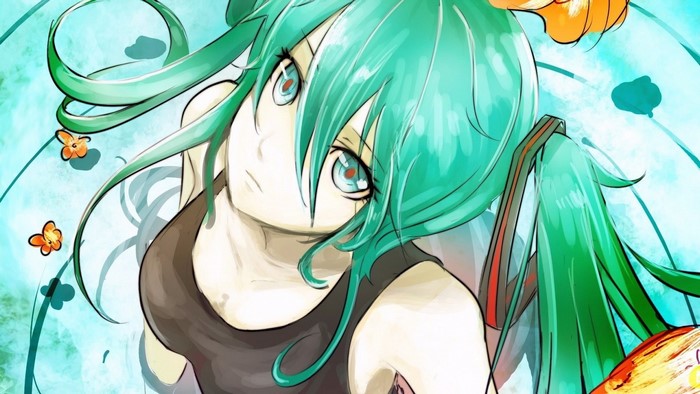Hatsune Miku from Vocaloid illustration