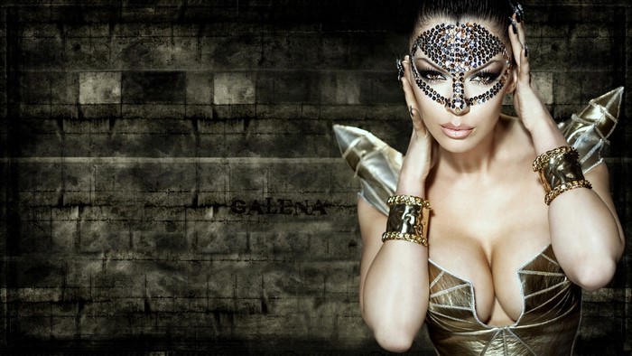 Galena Glamorous Portrait with Artistic Face Jewelry
