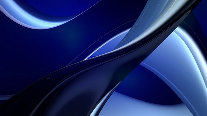 Abstract blue flowing lines and shapes