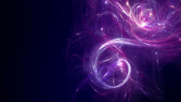 Abstract purple and pink fractal art with swirling lines