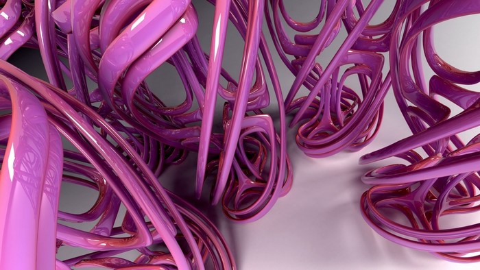Abstract purple and pink organic shapes