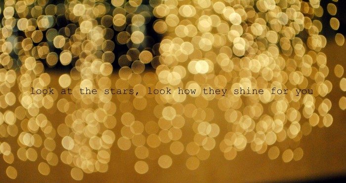 Warm Yellow Bokeh Lights with Inspirational Quote