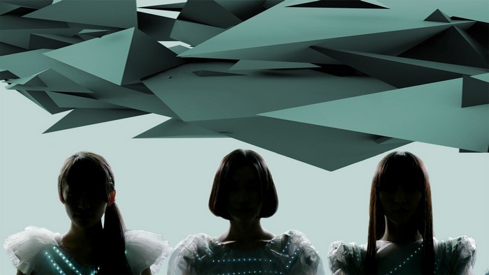 Perfume Band members with geometric shapes