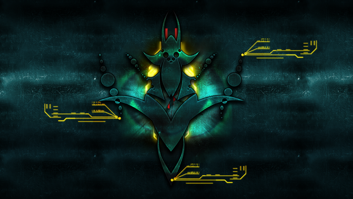 Abstract tribal digital art illustration