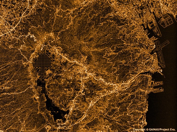 Map of Tokyo and Hakone from Neon Genesis Evangelion