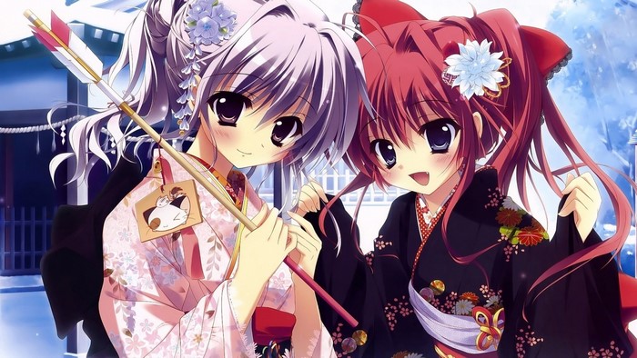 Amaha Miu and Inui Sana from Mashiroiro Symphony