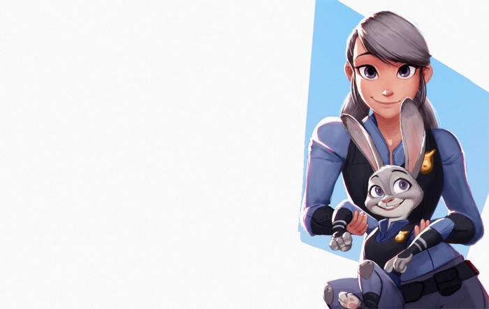 Judy Hopps from Zootopia with a woman