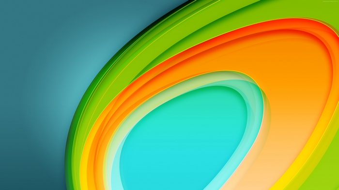 Abstract colorful curves wallpaper 4K