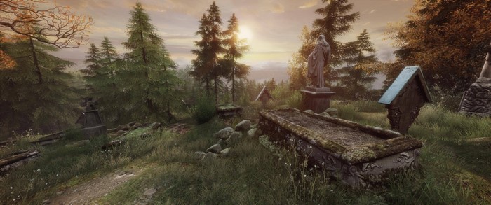 The Vanishing of Ethan Carter graveyard scene