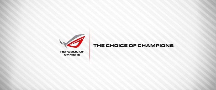 Republic of Gamers logo and slogan