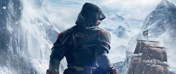 Assassin from Assassin's Creed Rogue on a snowy mountain
