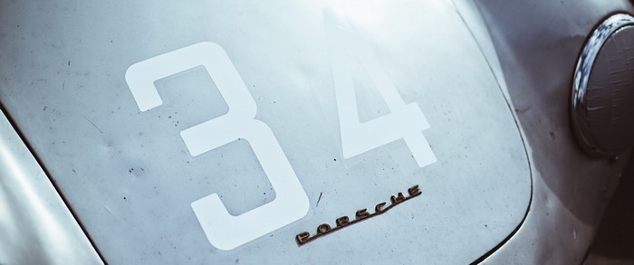 Porsche car with number 34