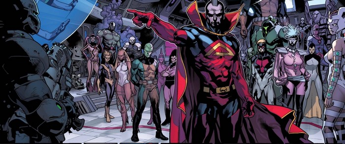 Supervillain group led by a man in a red cape