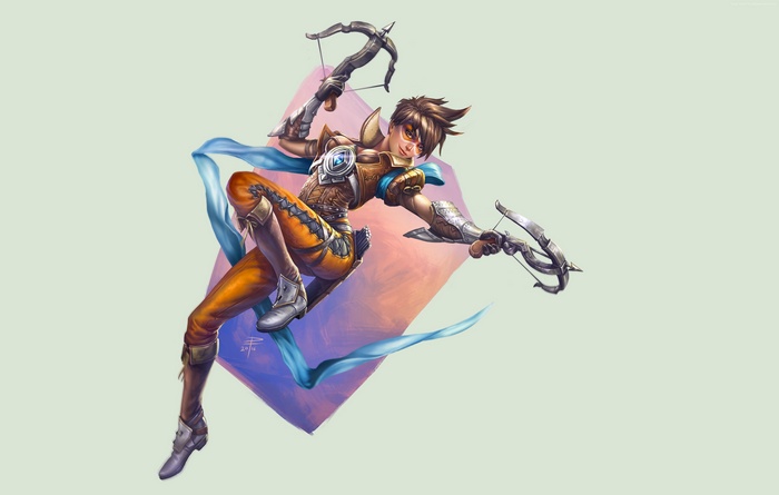 Tracer from Overwatch in 4K