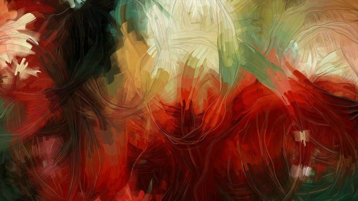 Abstract Autumn Brush Stroke Painting