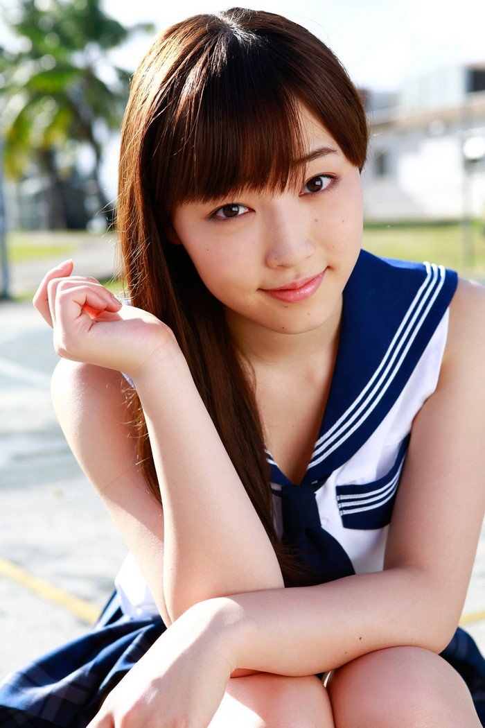 Mizuki Fukumura in School Uniform Smile