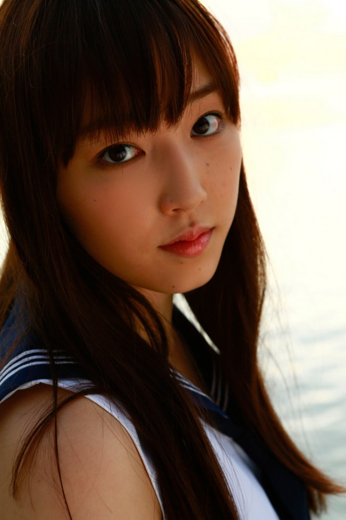 Portrait of Mizuki Fukumura with Long Auburn Hair