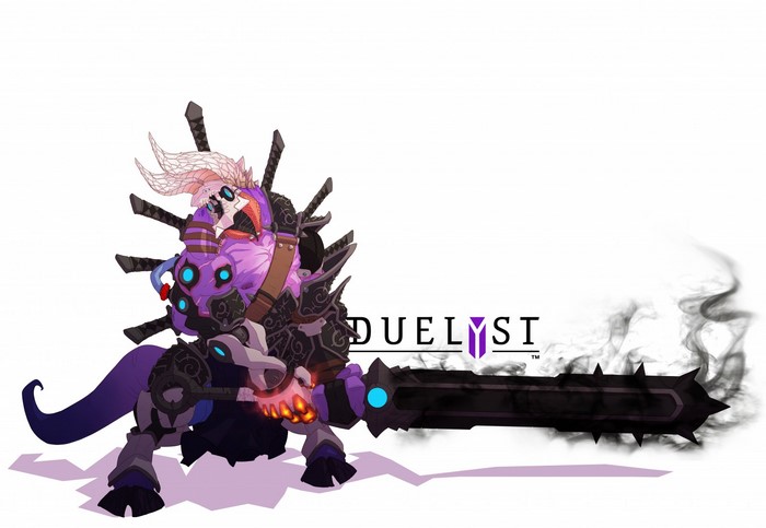 Duelyst character with large sword and armor
