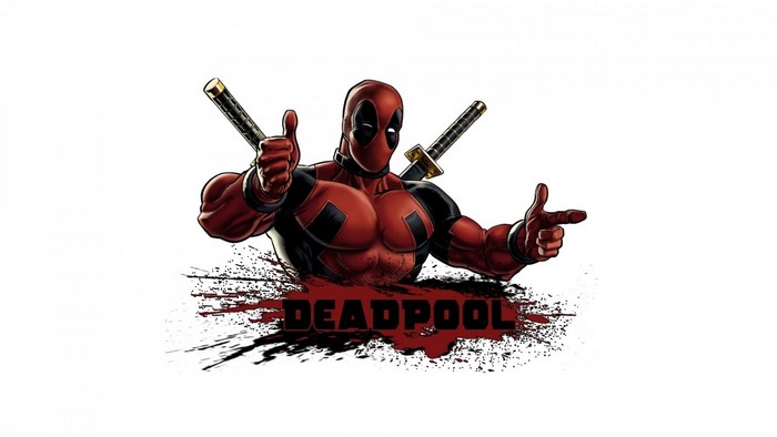 Deadpool with swords and guns