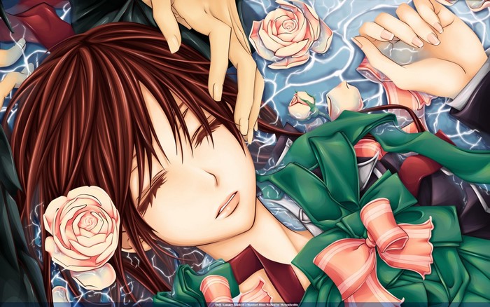 Yuki Cross from Vampire Knight with roses