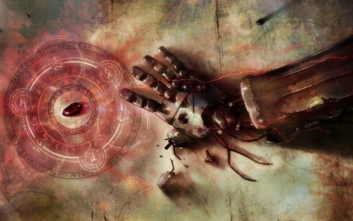 Fullmetal Alchemist: Brotherhood - Alchemical Circle and Mechanical Arm