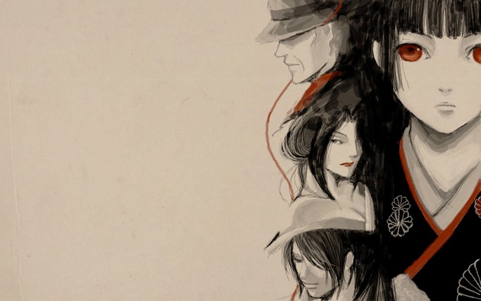 Jigoku Shoujo Enma Ai Anime Sketch Illustration