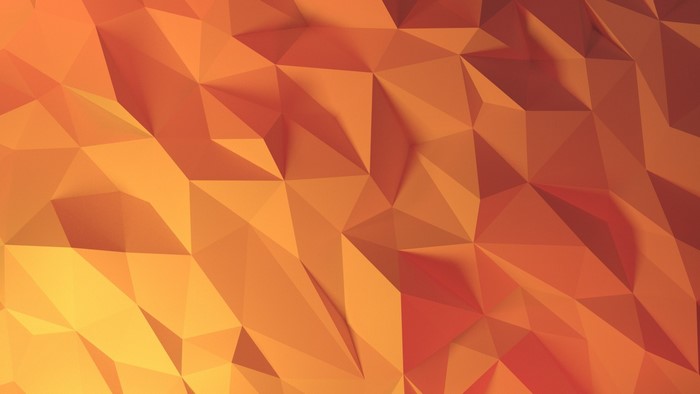Orange and yellow low poly abstract geometric pattern