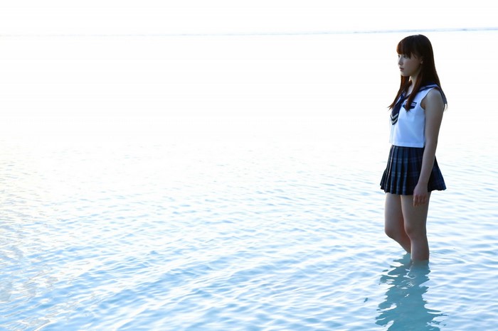 Mizuki Fukumura Standing in Calm Water