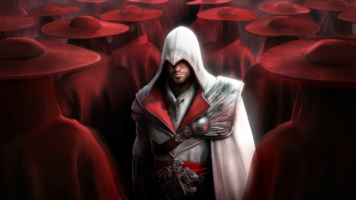 Ezio Auditore in Red Cloak Crowd - Assassin's Creed