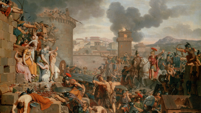 Ancient Greece Siege Battle Painting