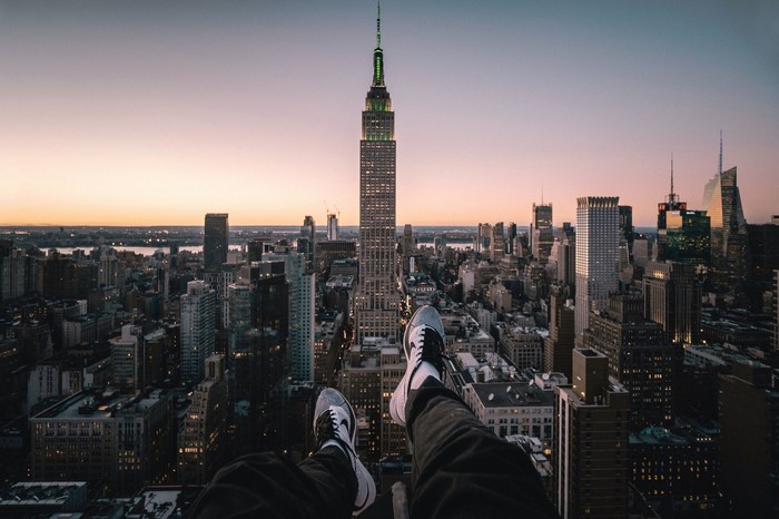 Empire State Building and New York City Skyline at Dusk