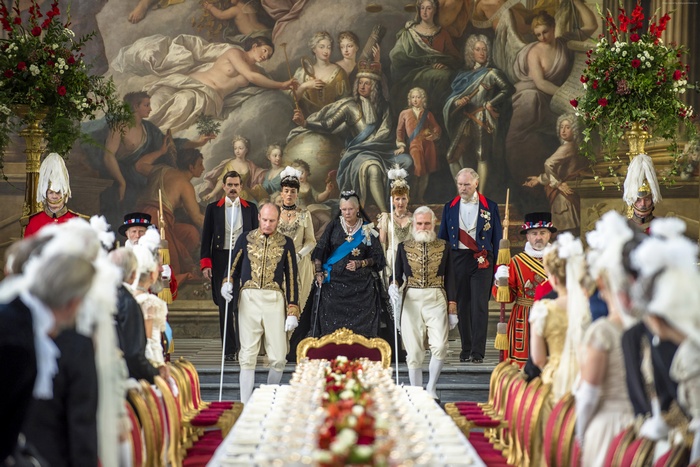 Queen Victoria and Abdul Karim in formal attire