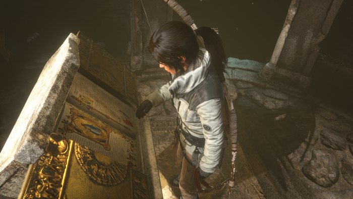 Lara Croft from Rise of the Tomb Raider in a temple