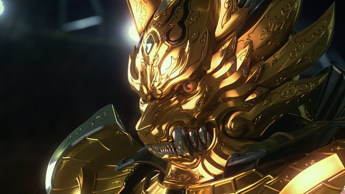 Golden Garo armor in anime style