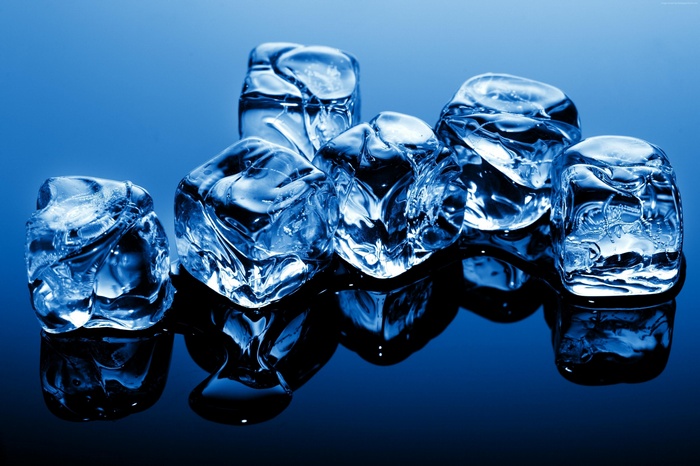 blue, water, 5k wallpaper, 4k, cubes, ice, frozen, background